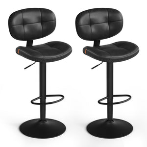 PU leather swivel bar stools with back and footrest - image 29