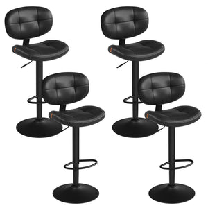 Bar Stools, Height Adjustable Kitchen Barstools, Set of 4, Ink Black - image 10