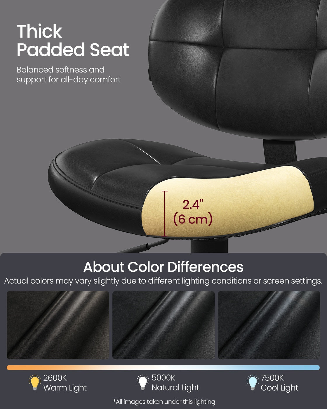 PU leather swivel bar stools with back and footrest - image 5