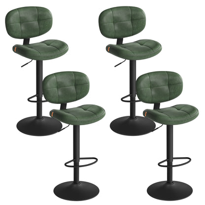Bar Stools, Height Adjustable Kitchen Barstools, Set of 4, Ink Black - image 8