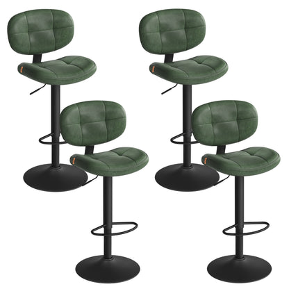 Bar Stools, Height Adjustable Kitchen Barstools, Set of 4, Ink Black - image 13
