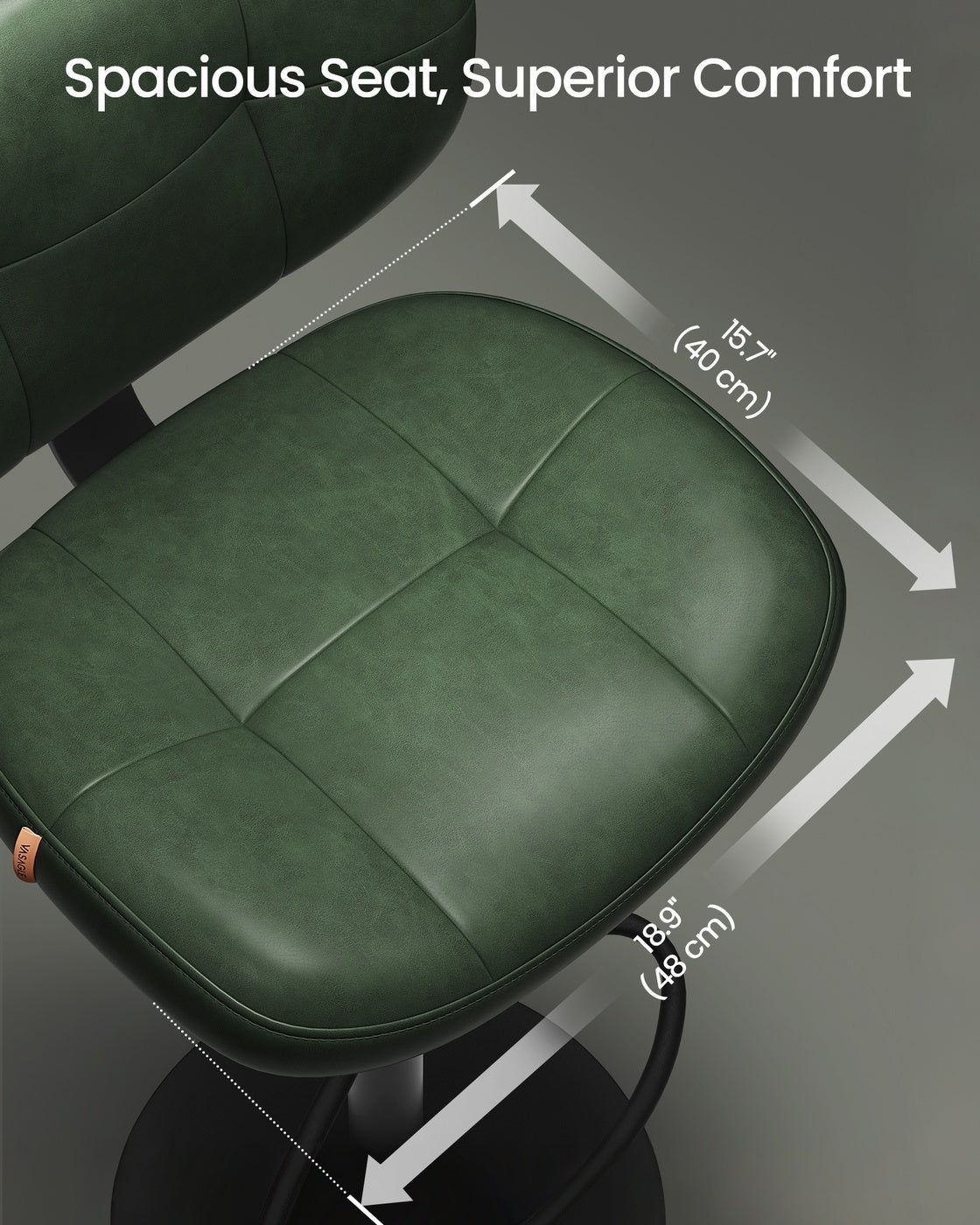 PU leather swivel bar stools with back and footrest - image 27