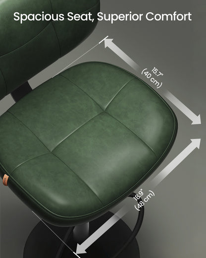 PU leather swivel bar stools with back and footrest - image 27