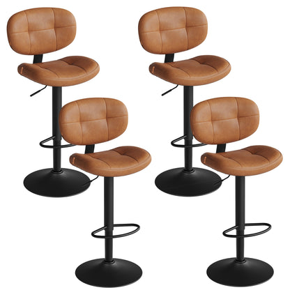 Bar Stools, Height Adjustable Kitchen Barstools, Set of 4, Ink Black - image 11
