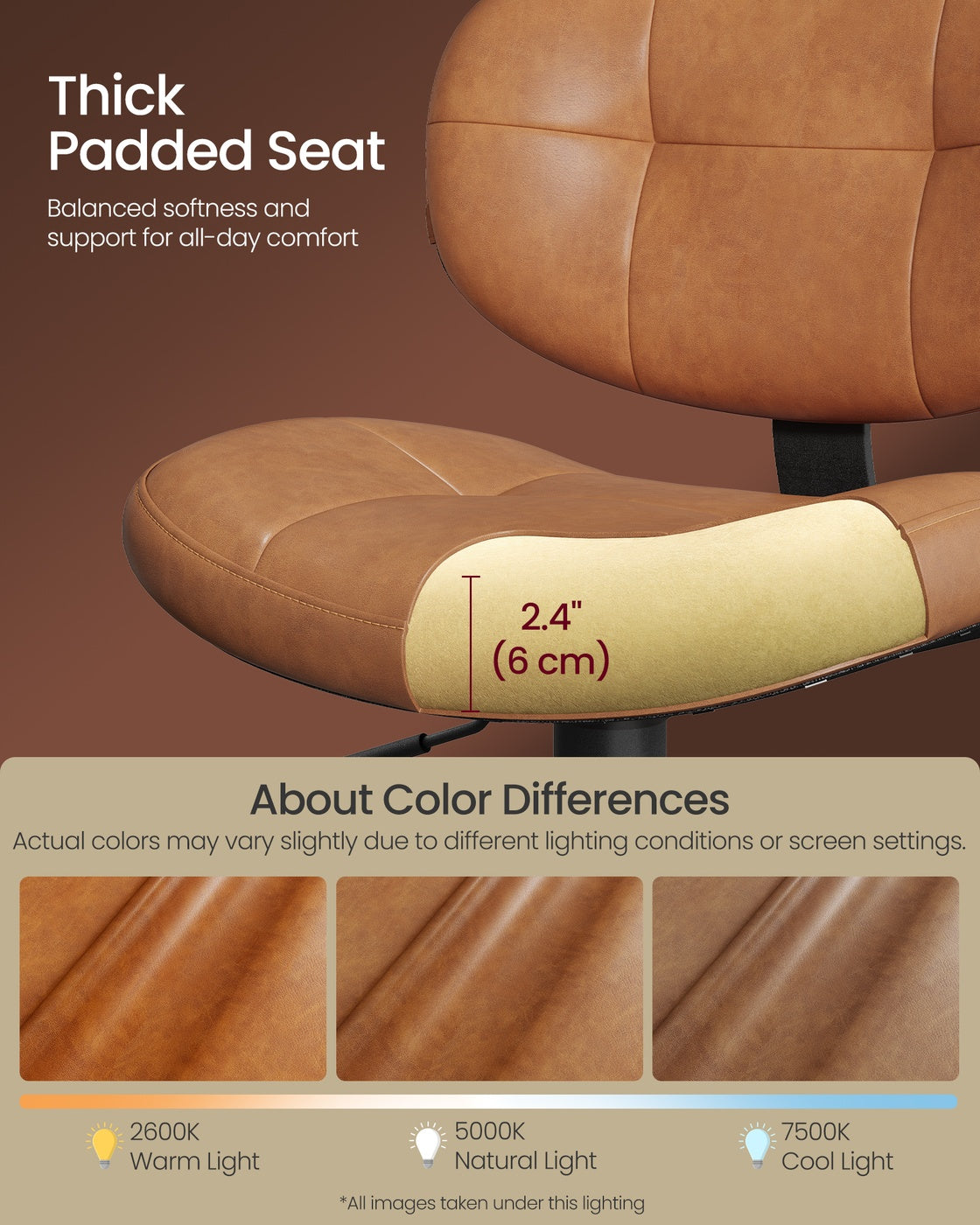 PU leather swivel bar stools with back and footrest - image 12