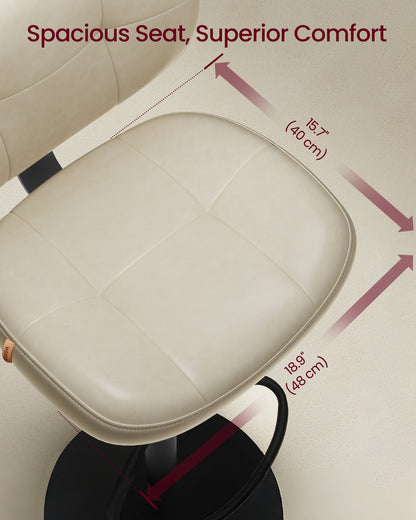 PU leather swivel bar stools with back and footrest - image 20