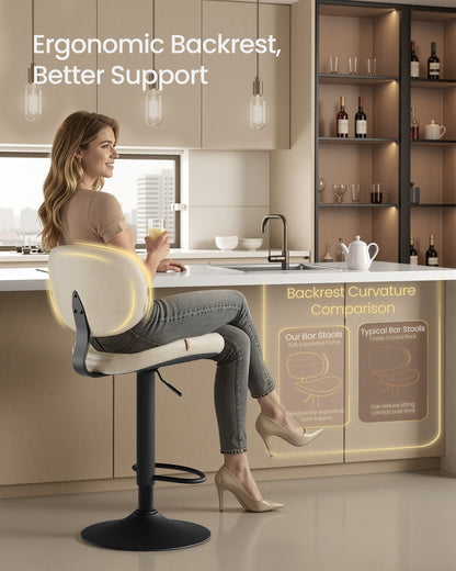 PU leather swivel bar stools with back and footrest - image 18