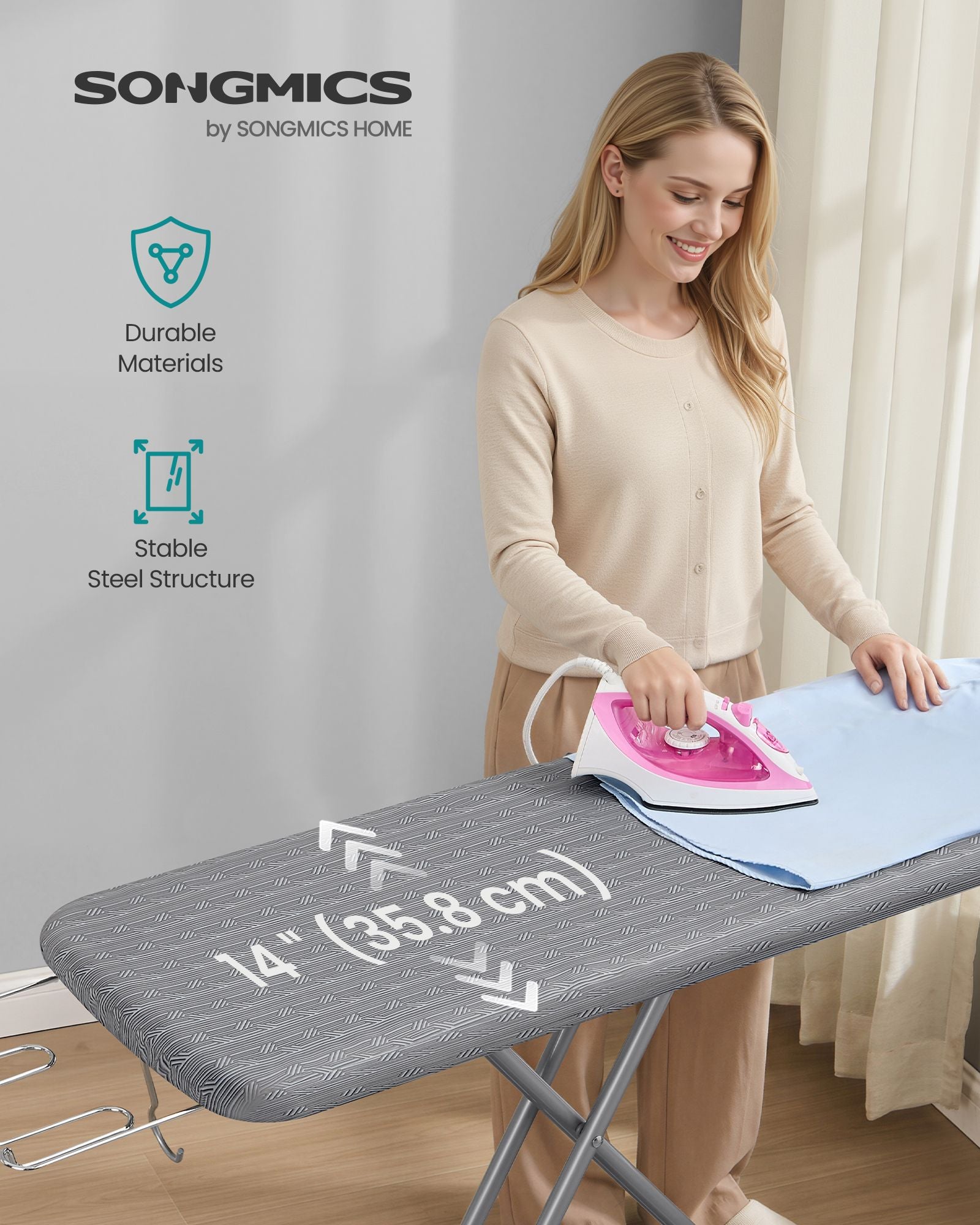 Ironing Board, Foldable Iron Board, Height Adjustable - image 15