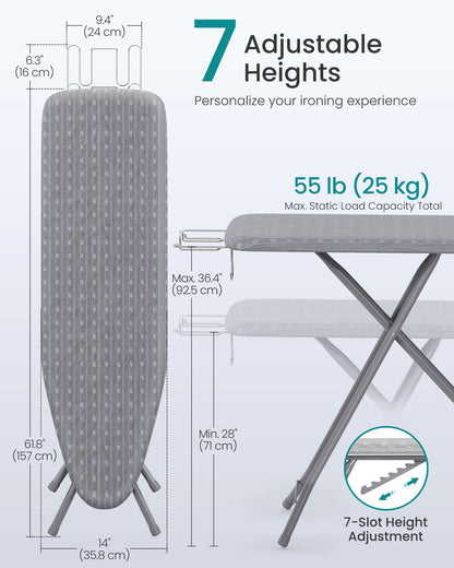 Ironing Board, Foldable Iron Board, Height Adjustable - image 16