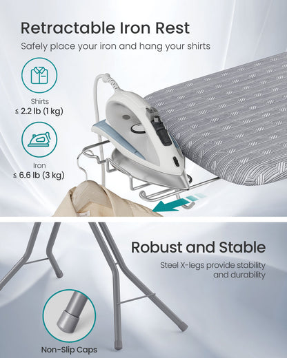 Ironing Board, Foldable Iron Board, Height Adjustable - image 17