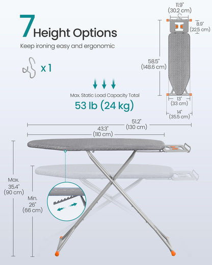 Ironing Board, Foldable Iron Board, Height Adjustable - image 10