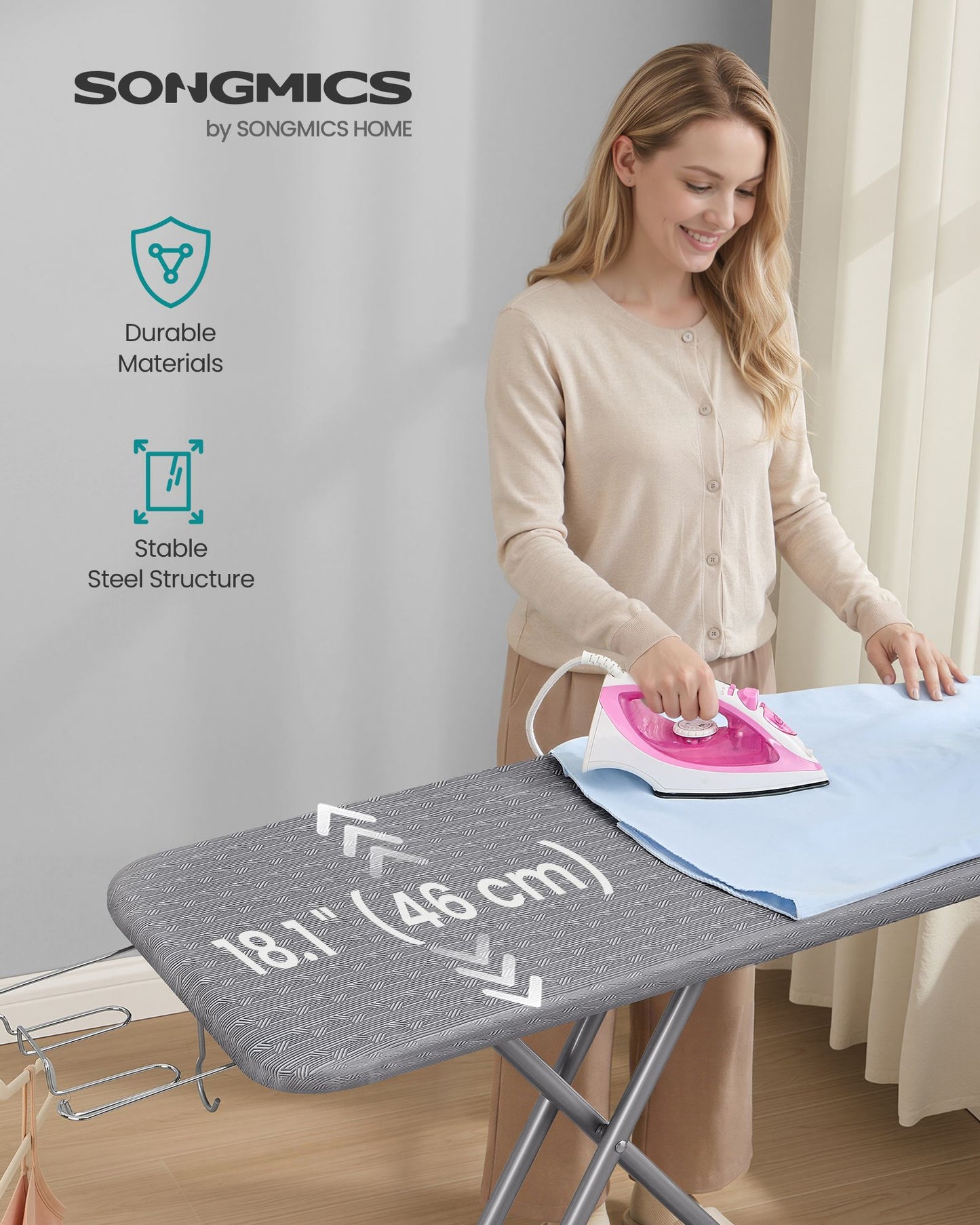 Ironing Board, Foldable Iron Board, Height Adjustable - image 19