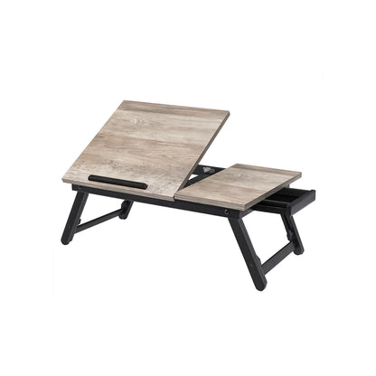 Laptop Desk for Bed or Sofa with Adjustable Tilting Top - HWLEXTRA 