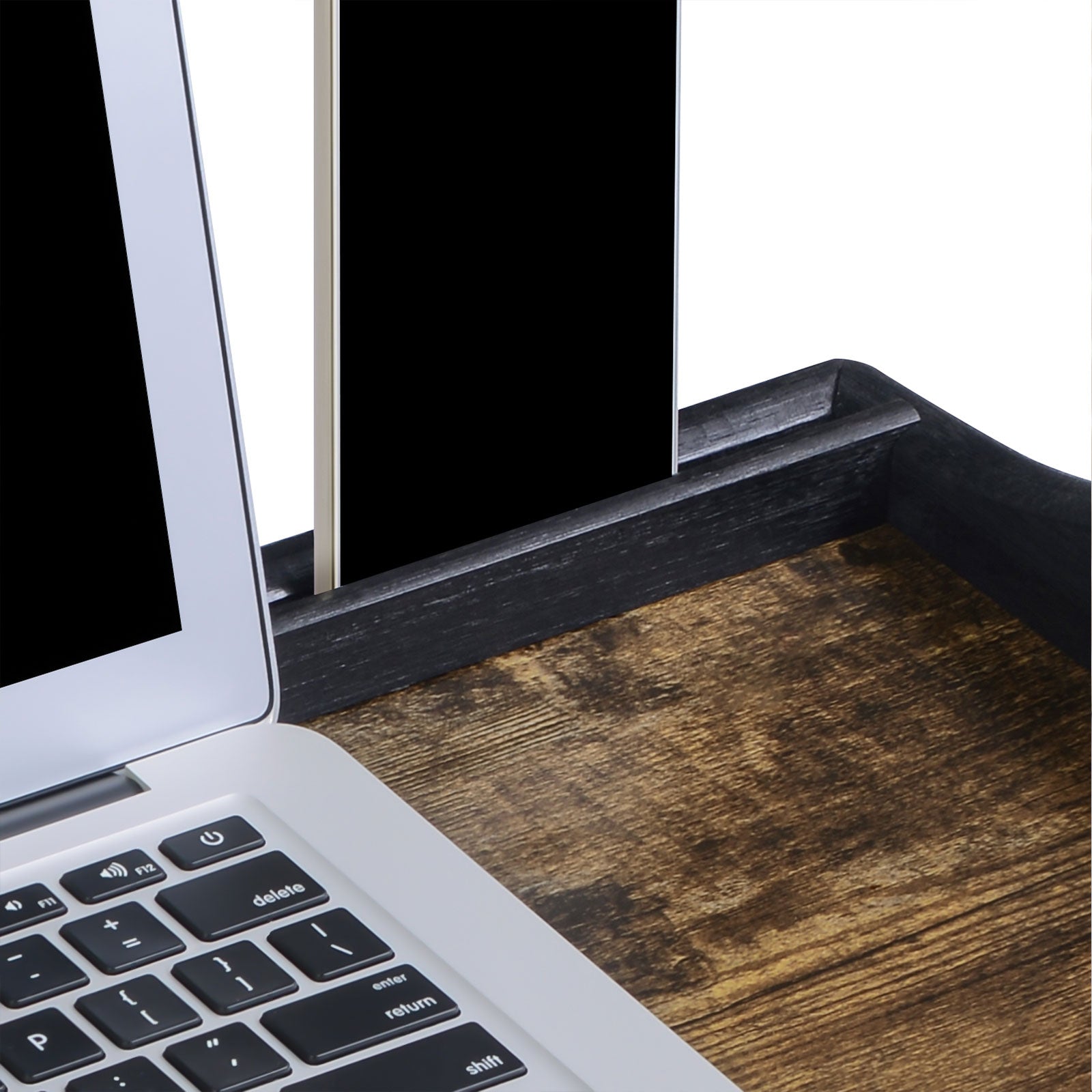 Black Breakfast Tray with Folding Legs for Bed - image 5