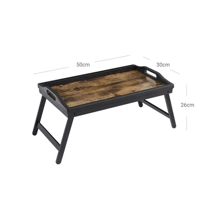 Black Breakfast Tray with Folding Legs for Bed - image 6