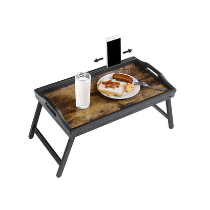 Black Breakfast Tray with Folding Legs for Bed - image 7