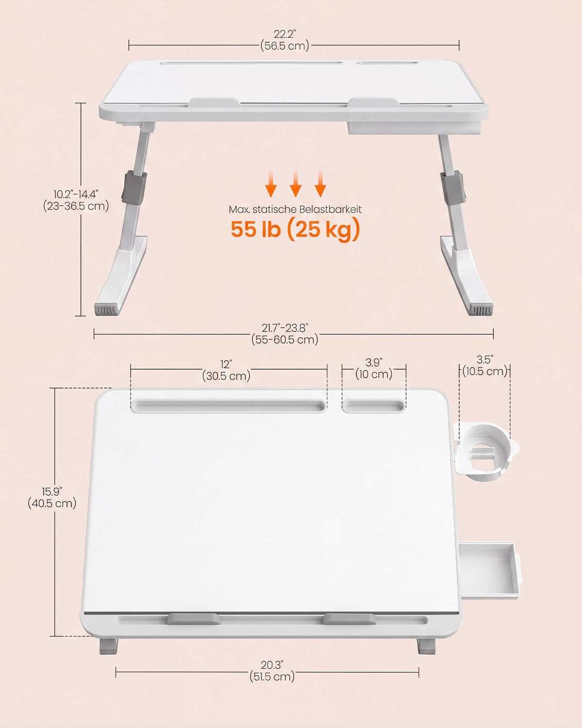 Adjustable Lap Desk for Bed & Sofa