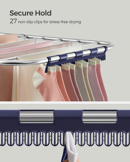 Clothes Drying Rack with Bonus Sock Clips - HWLEXTRA 