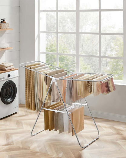 Clothes Drying Rack with Sock Clips - HWLEXTRA 