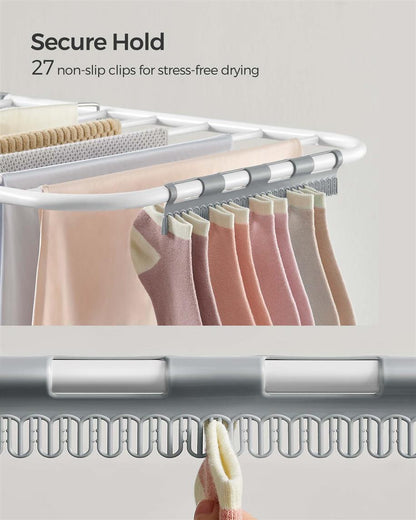 Clothes Drying Rack with Sock Clips - HWLEXTRA 