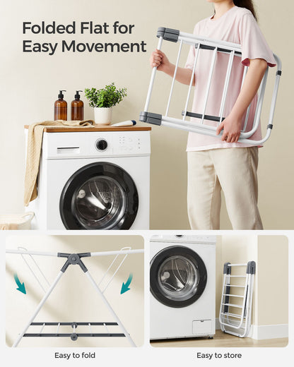 Small Foldable 2-Level Clothes Drying Rack - HWLEXTRA 
