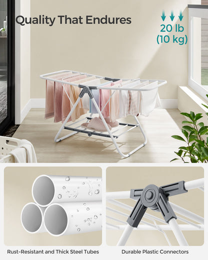 Small Foldable 2-Level Clothes Drying Rack - HWLEXTRA 