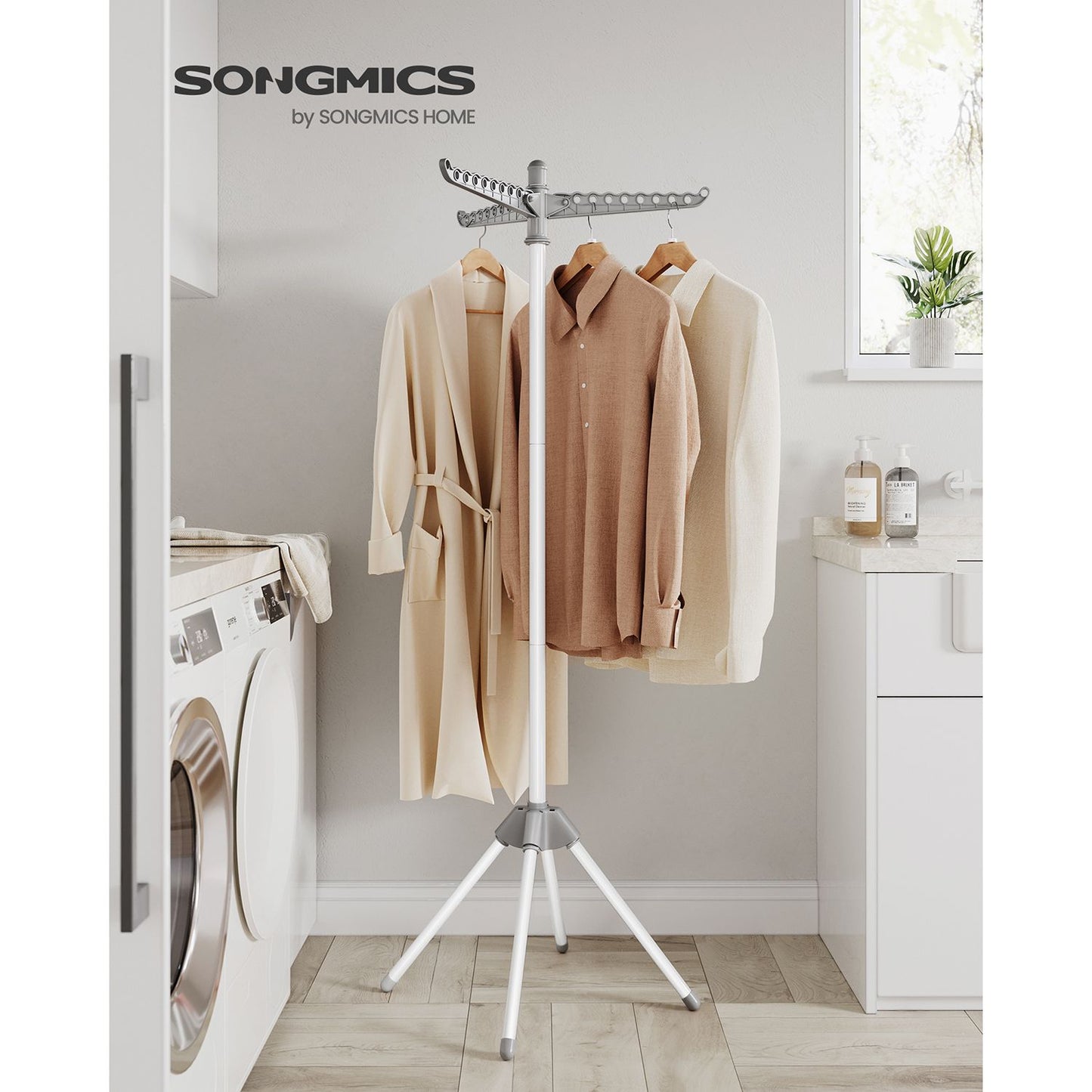59-Inch High Folding Clothes Drying Rack
