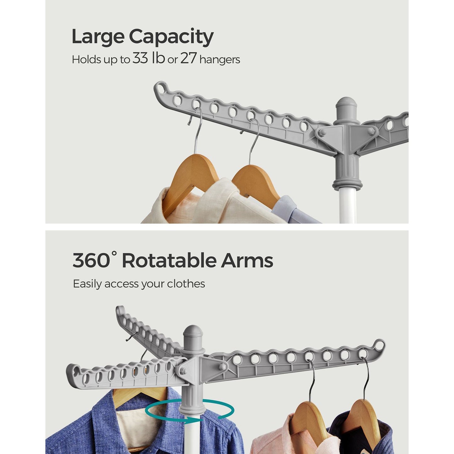 59-Inch High Folding Clothes Drying Rack