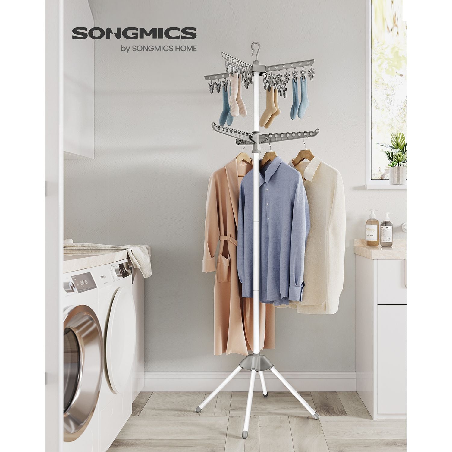 2-Tier 72-Inch Clothes Drying Rack - HWLEXTRA 