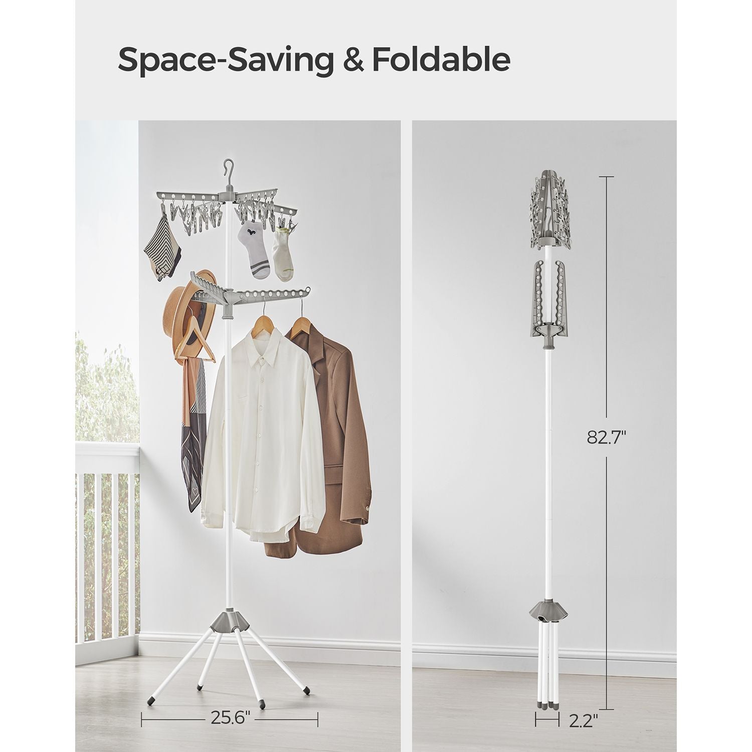 2-Tier 72-Inch Clothes Drying Rack - HWLEXTRA 