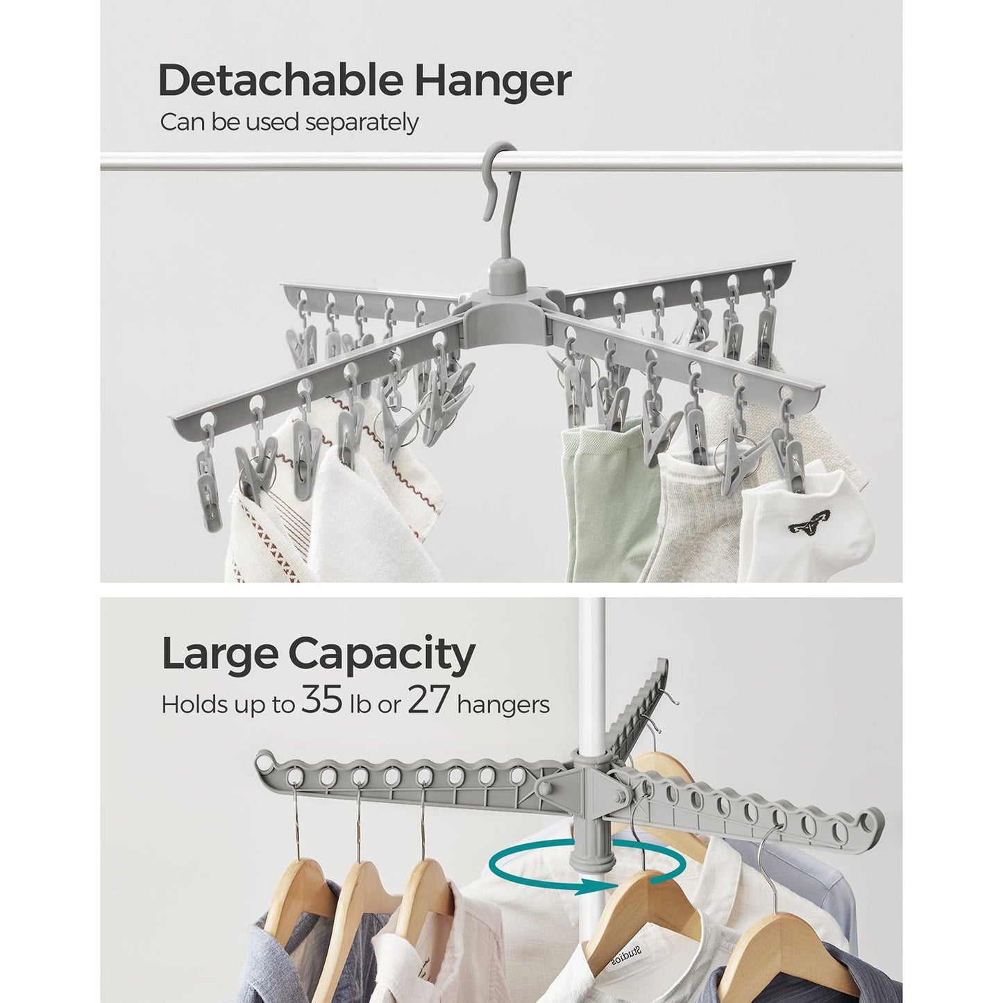 2-Tier 72-Inch Clothes Drying Rack - HWLEXTRA 