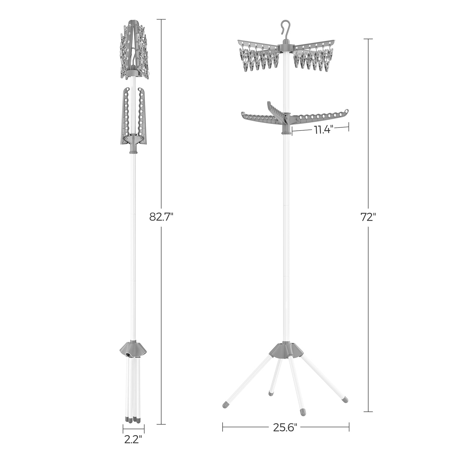 2-Tier 72-Inch Clothes Drying Rack - HWLEXTRA 