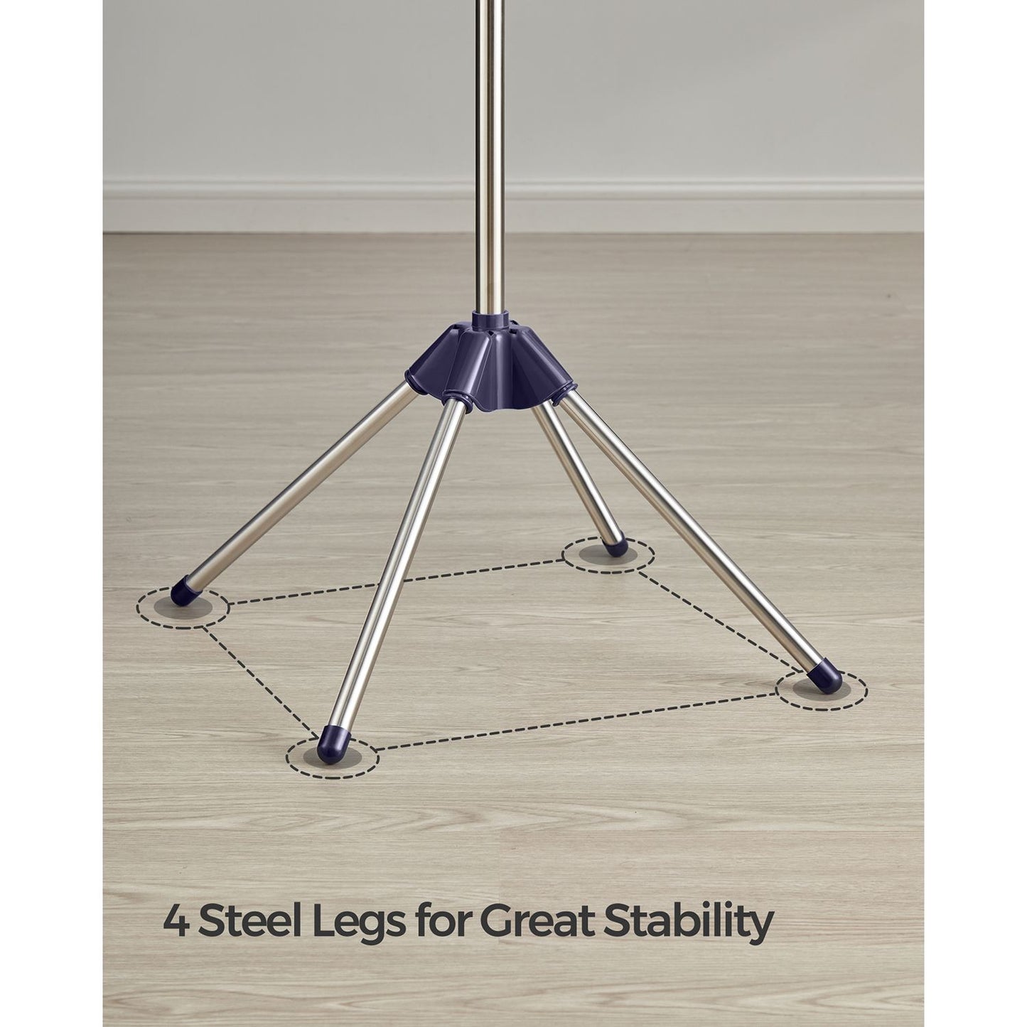2-Tier Clothes Drying Rack Blue and Silver