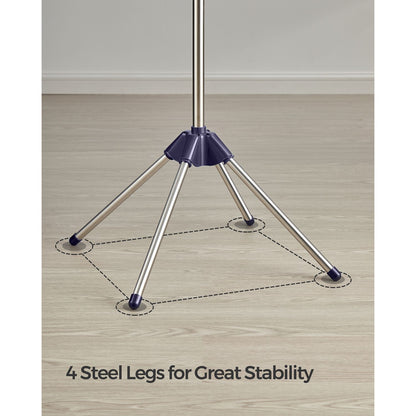 2-Tier Clothes Drying Rack Blue and Silver