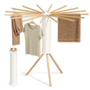 Foldable Rotary Laundry Drying Rack for Indoor & Outdoor Use with 16 Pull-Out Arms - image 13