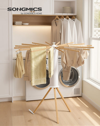 Foldable Rotary Laundry Drying Rack for Indoor & Outdoor Use with 16 Pull-Out Arms - image 2