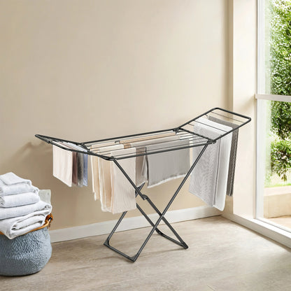 Foldable clothes drying rack with gullwings for laundry use - image 2