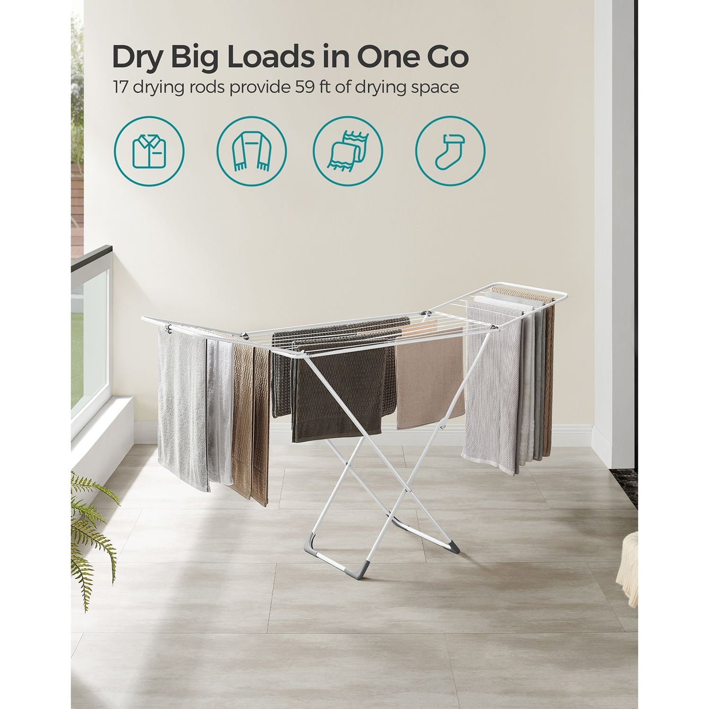 Clothes Drying Rack with Gullwings