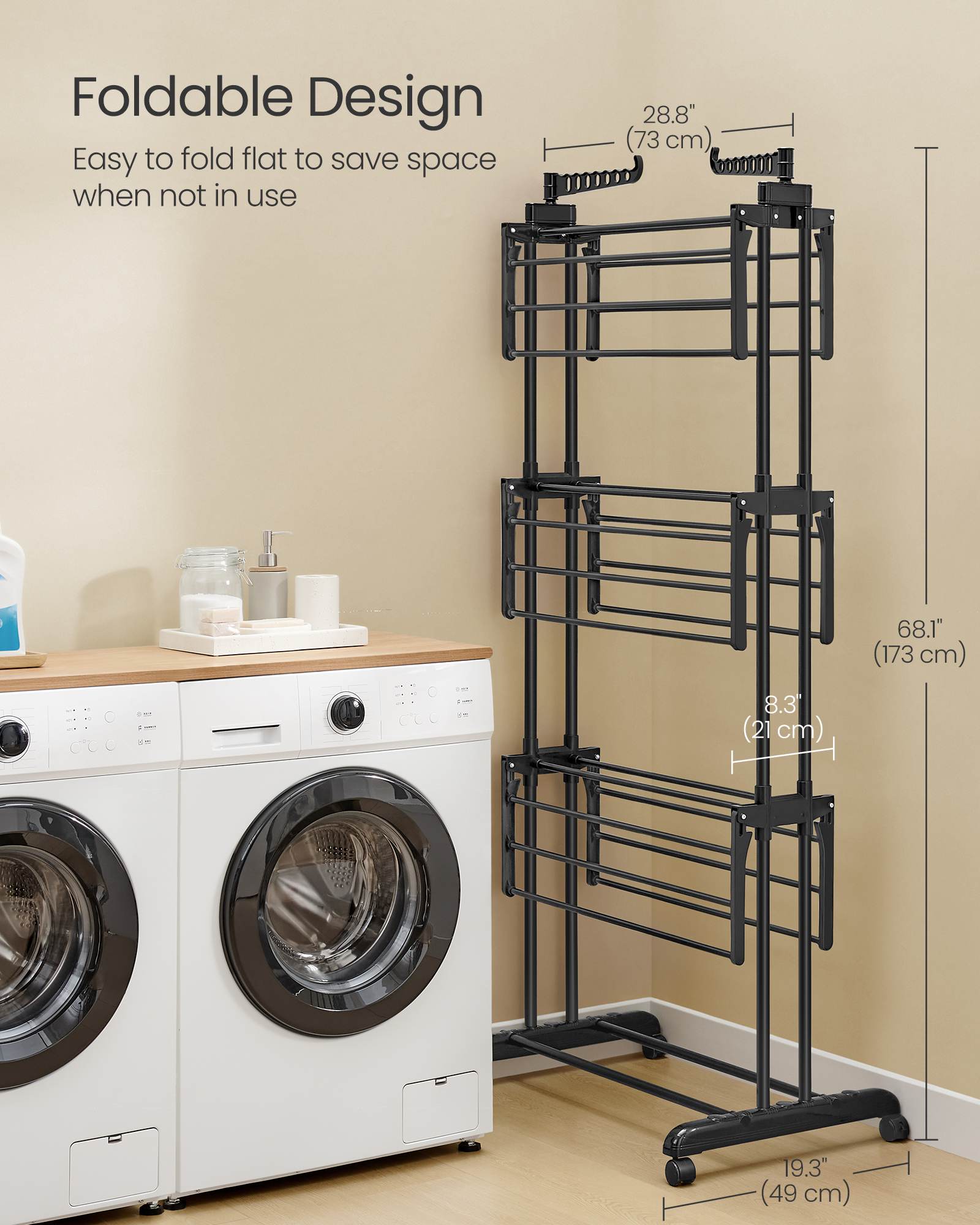 4-Tier Clothes Drying Rack Stand - HWLEXTRA 
