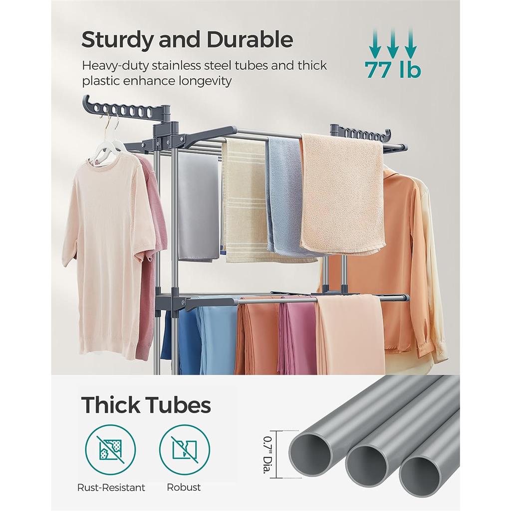 4-Tier Clothes Drying Rack Stand - HWLEXTRA 