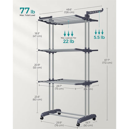 4-Tier Clothes Drying Rack Stand - HWLEXTRA 