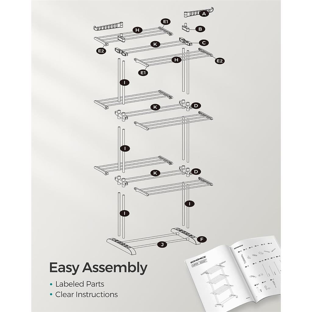 4-Tier Clothes Drying Rack Stand - HWLEXTRA 