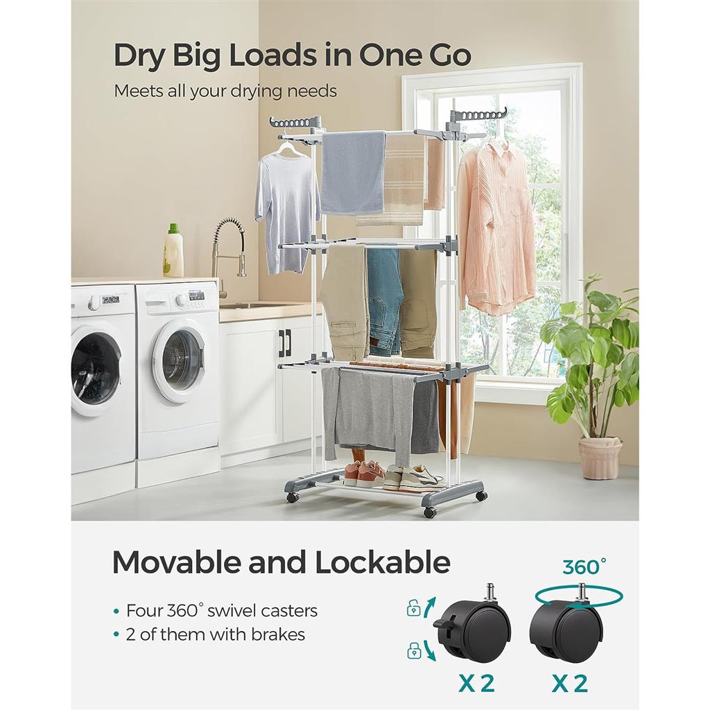 4-Tier Clothes Drying Rack Stand - HWLEXTRA 