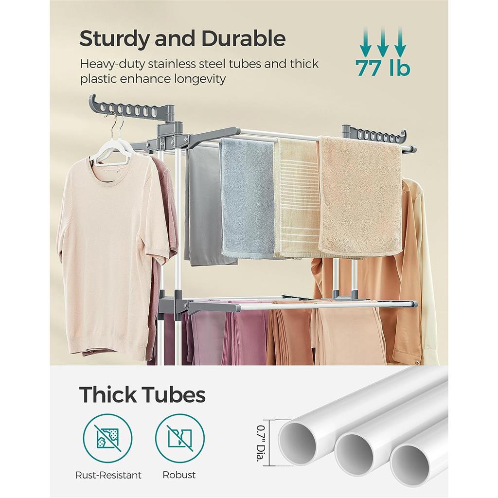 4-Tier Clothes Drying Rack Stand - HWLEXTRA 