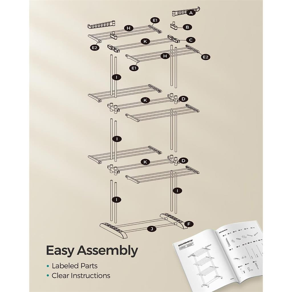 4-Tier Clothes Drying Rack Stand - HWLEXTRA 