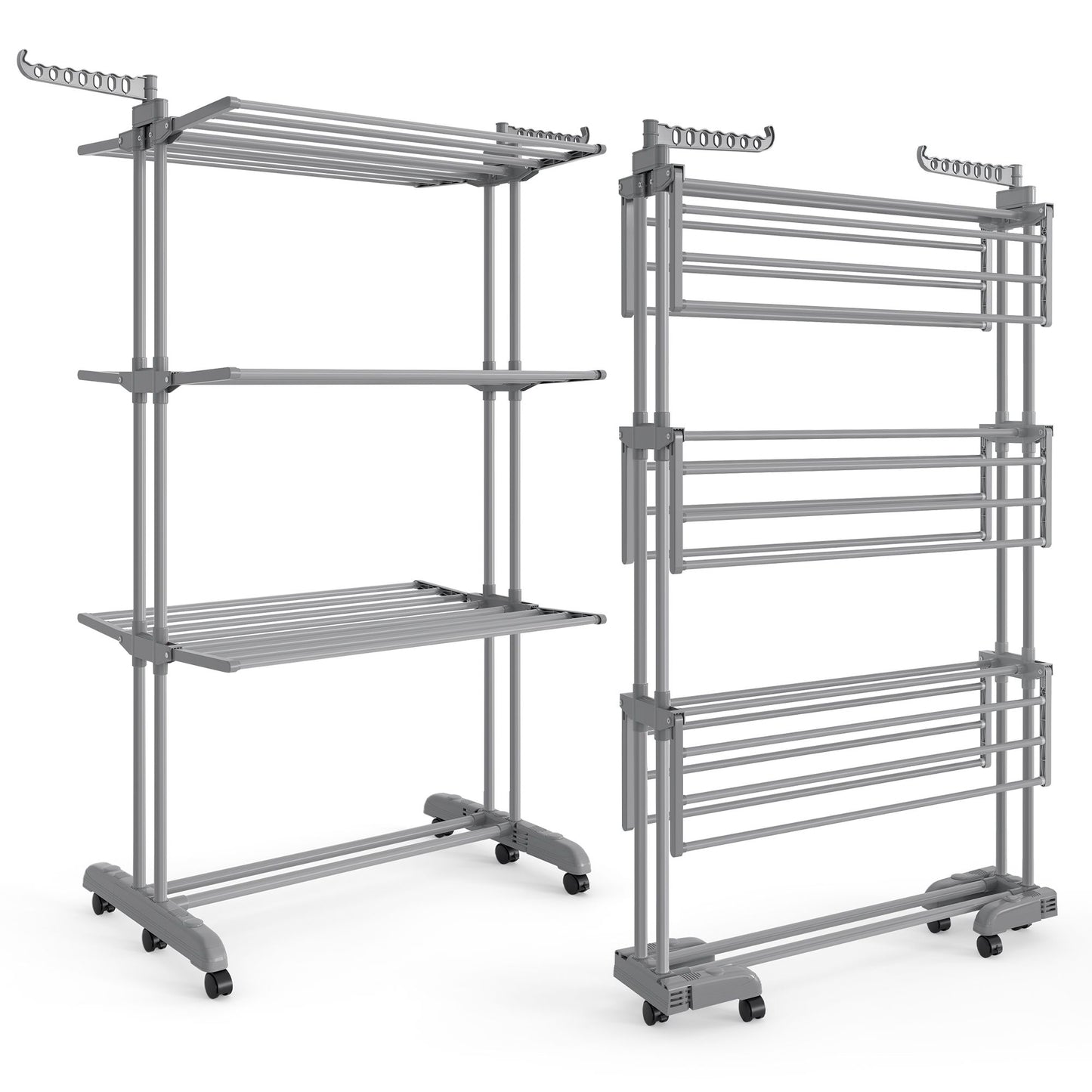 Clothes Drying Rack 4-Tier, Foldable Laundry Drying Rack 173 cm Tall