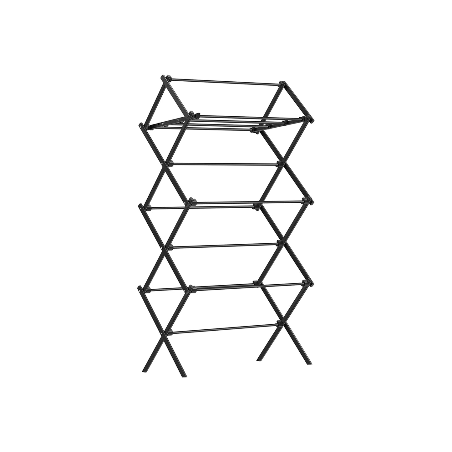 Foldable Clothes Drying Rack with Steel Frame - HWLEXTRA 