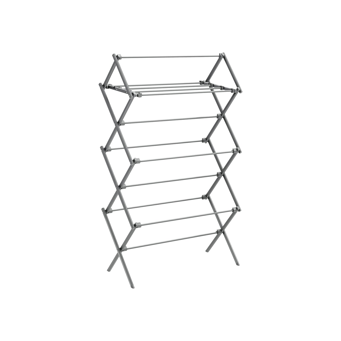 Foldable Clothes Drying Rack with Steel Frame - HWLEXTRA 