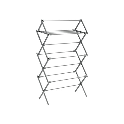 Foldable Clothes Drying Rack with Steel Frame - HWLEXTRA 