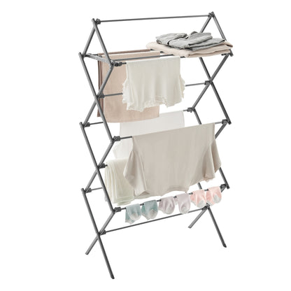 Foldable Clothes Airer, Compact Drying Rack, White - image 18